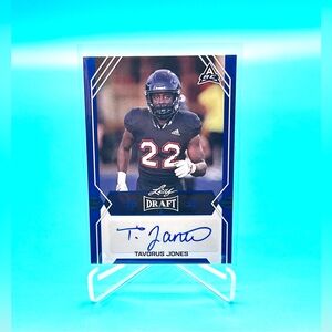 2022 Leaf Draft Football 🔥Tavorus Jones🔥Blue ROOKIE Autograph! Missouri Tigers